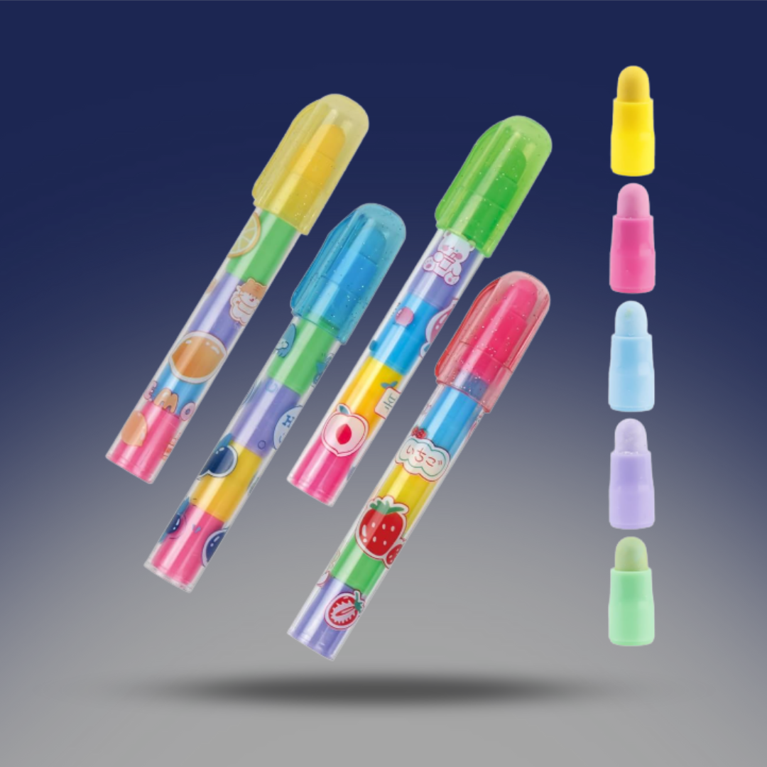 صوره المنتج قلم استيكة ب 5 غيار الوان متعددة