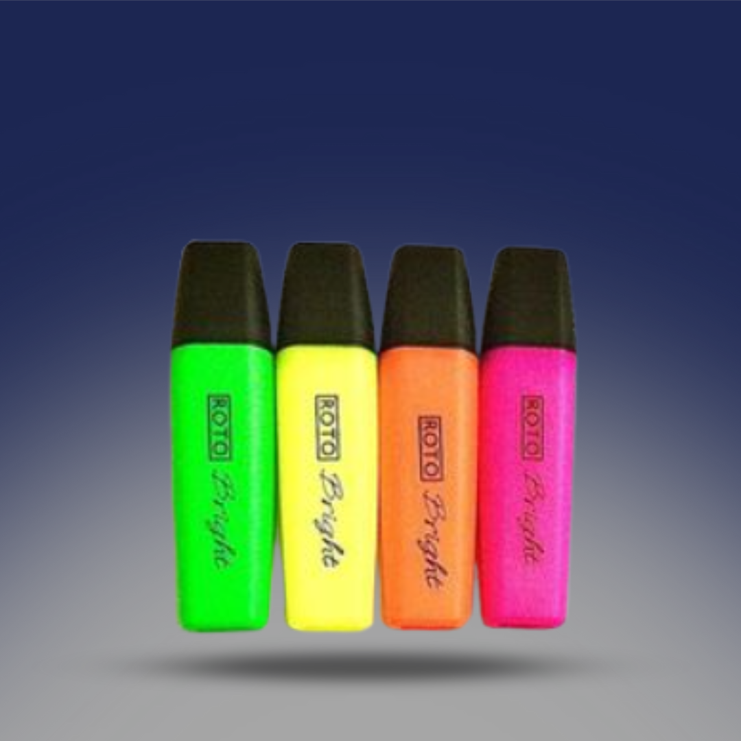 صوره المنتج هيلايتر روتو 4 لون الوان فسفورية